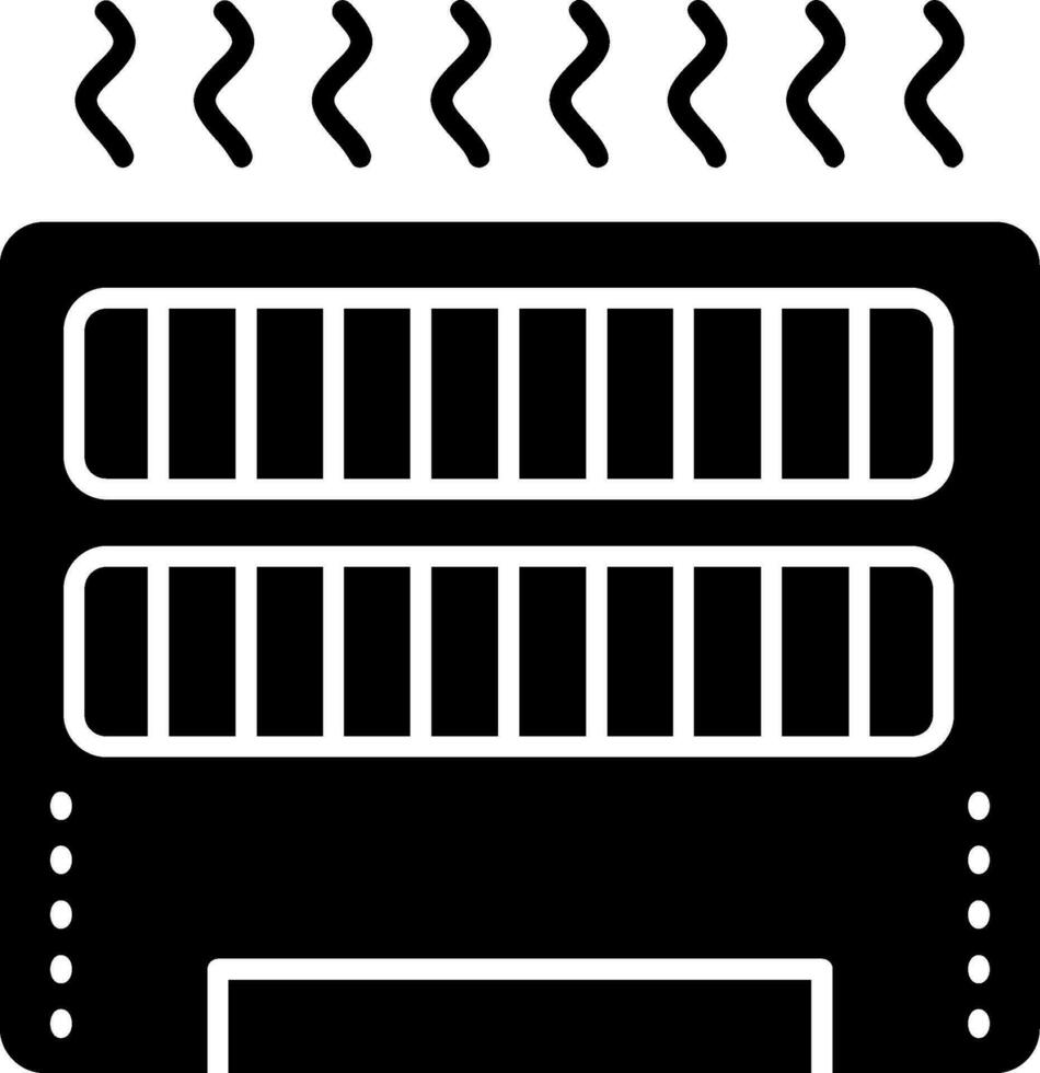 Heater Glyph Icon vector