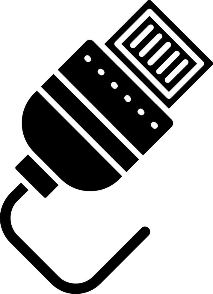 Lightning cable Glyph Icon vector