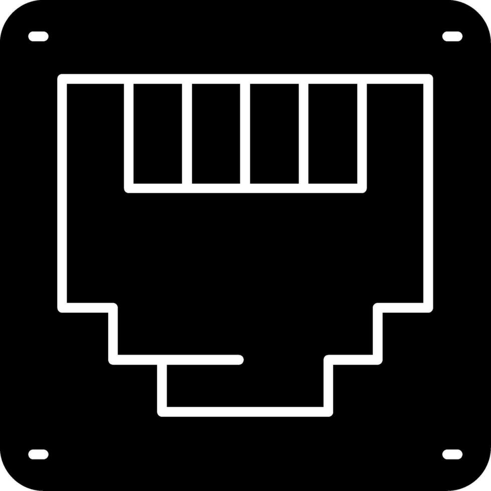 Ethernet Glyph Icon vector