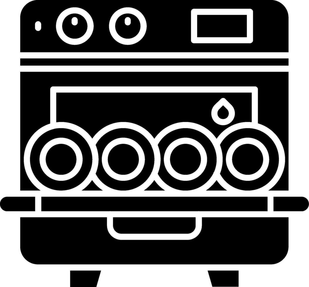 Dishwasher Glyph Icon vector