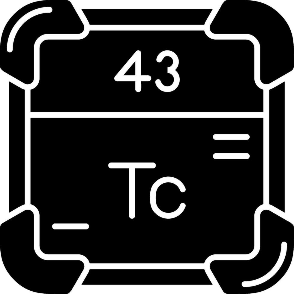 Technetium Glyph Icon vector