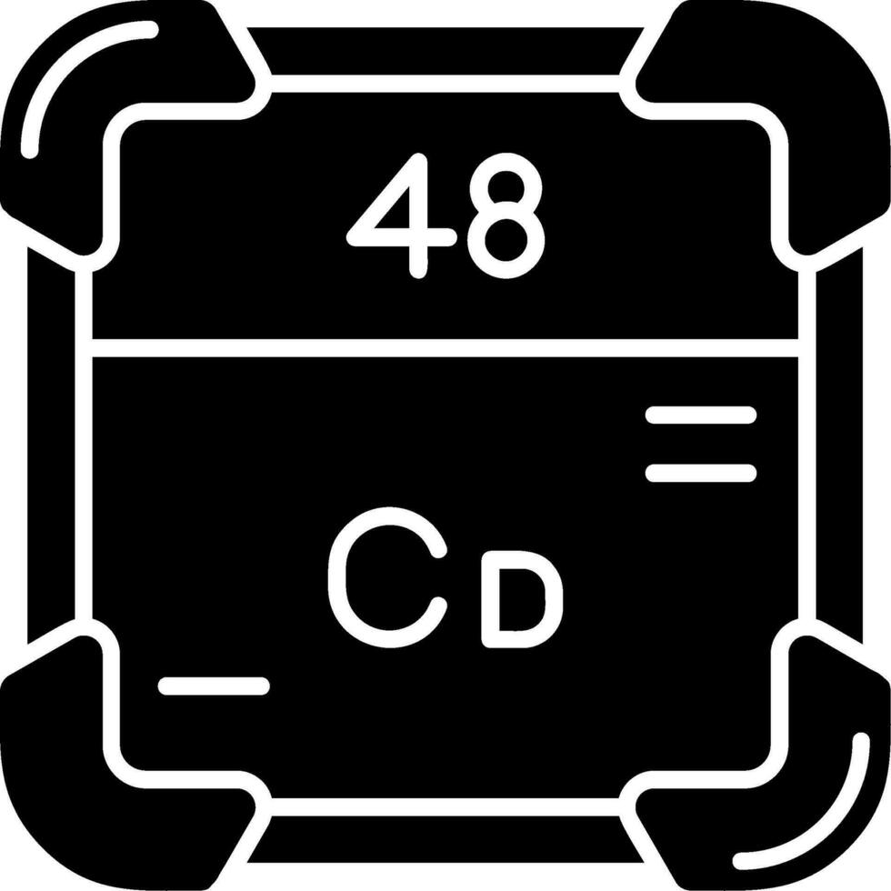 Cadmium Glyph Icon vector