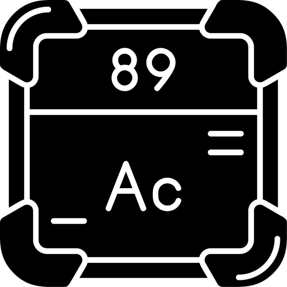 Actinium Glyph Icon vector