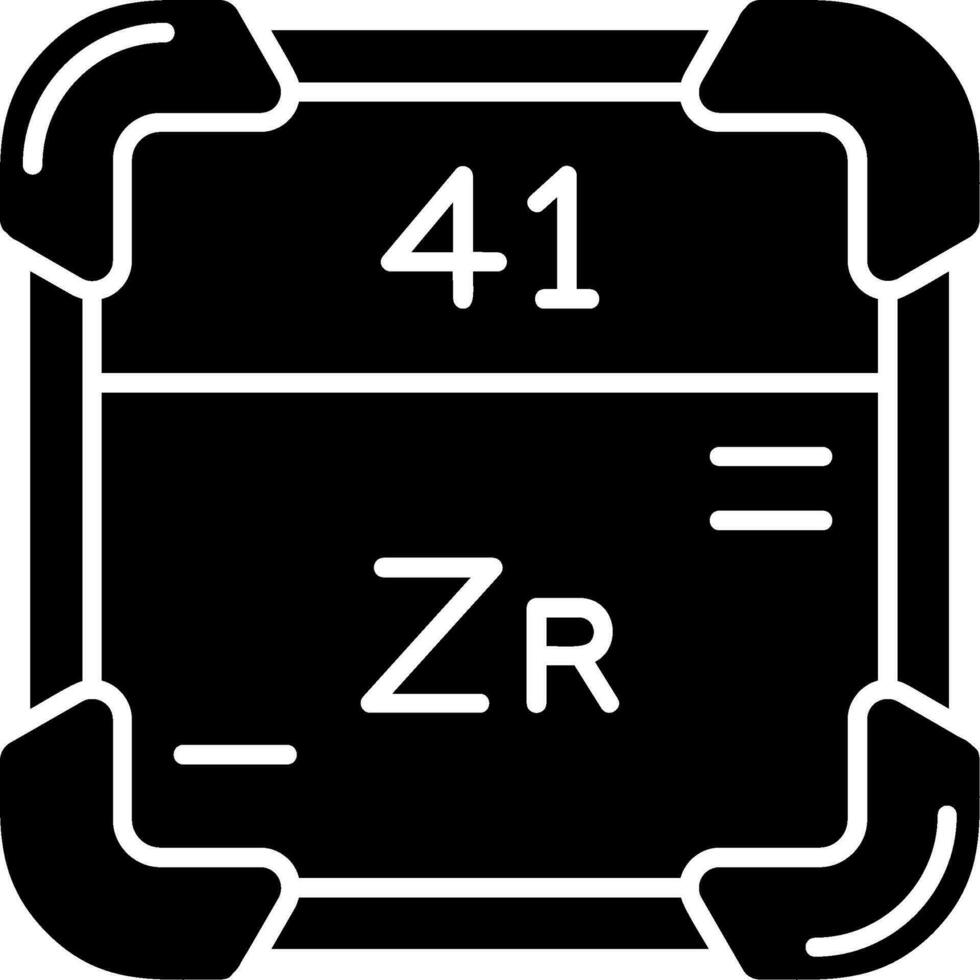Zirconium Glyph Icon vector