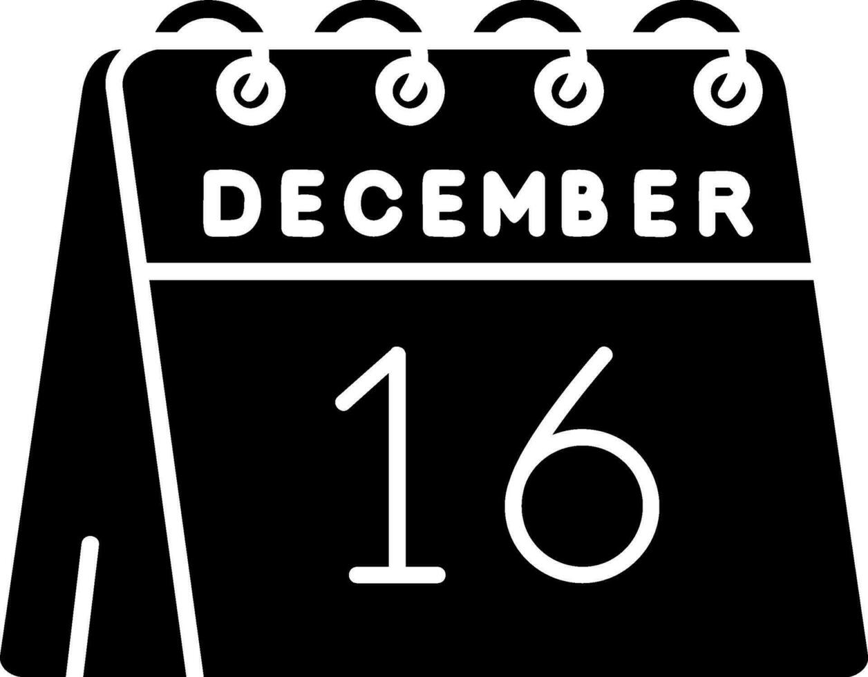 16th of December Glyph Icon vector
