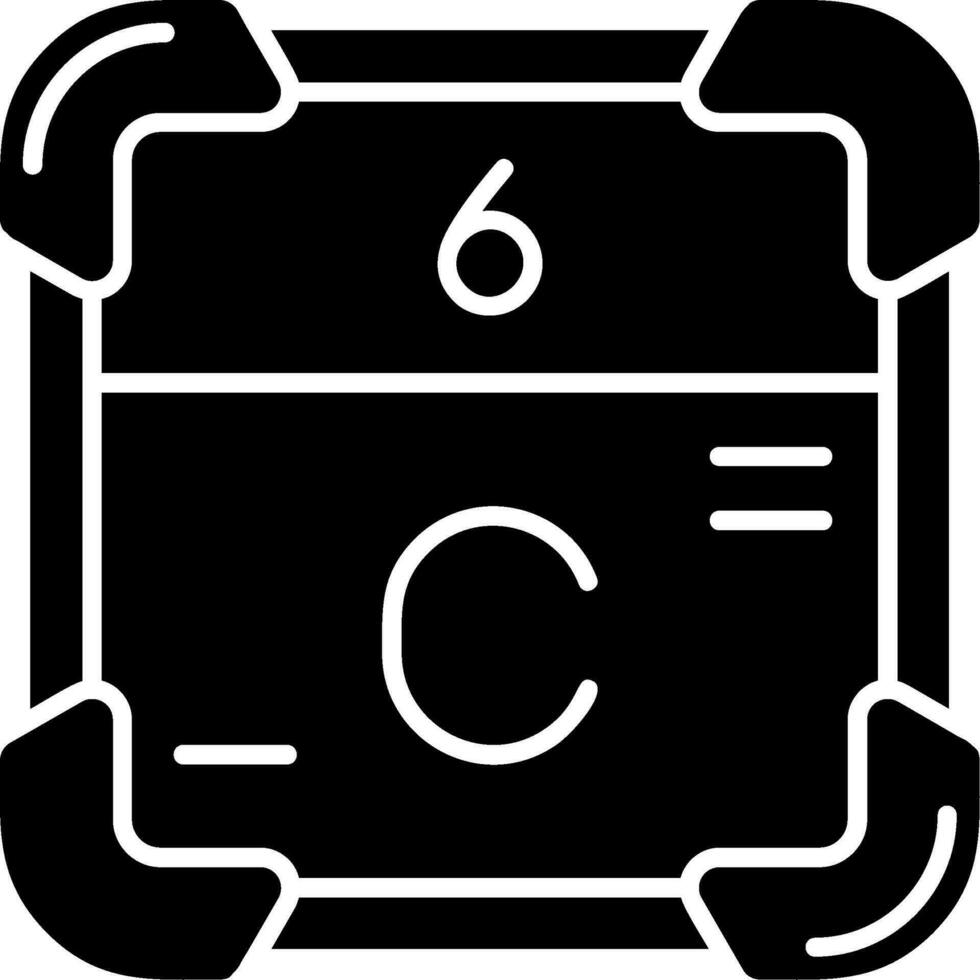 Carbon Glyph Icon vector