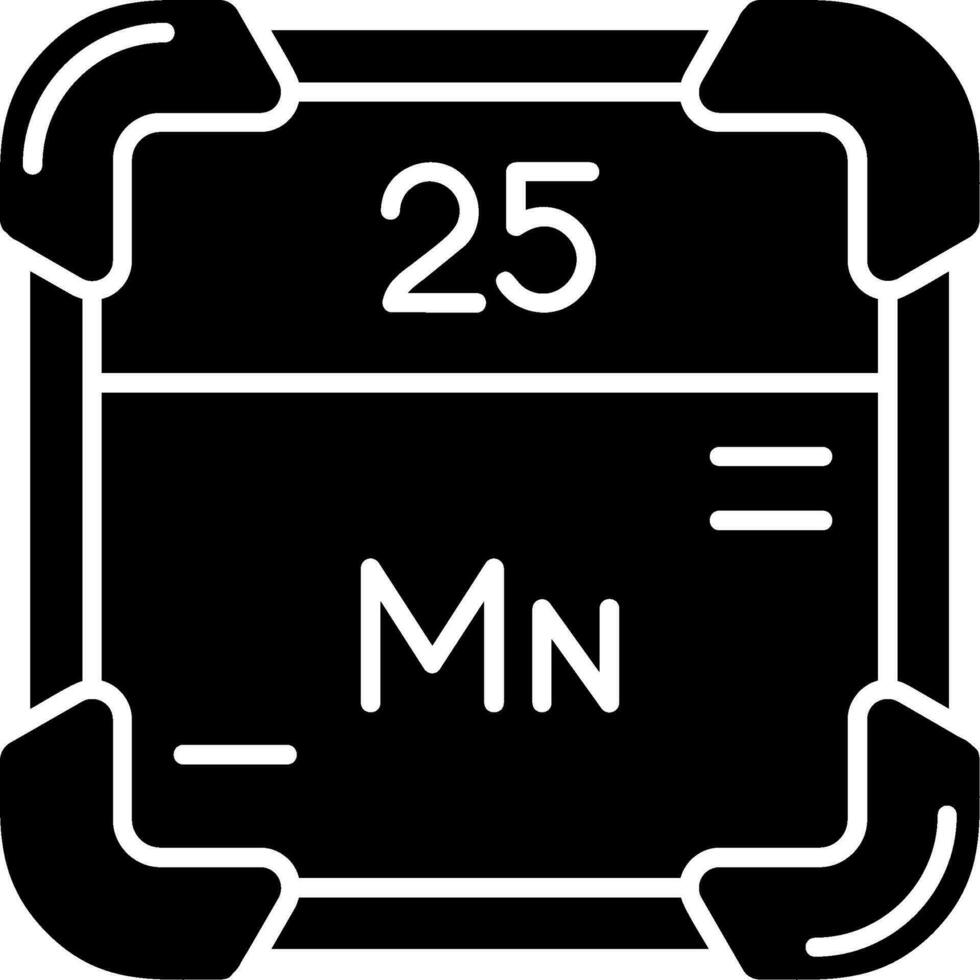 Manganese Glyph Icon vector