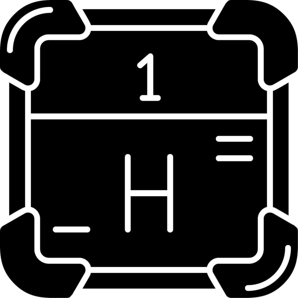 Hydrogen Glyph Icon vector