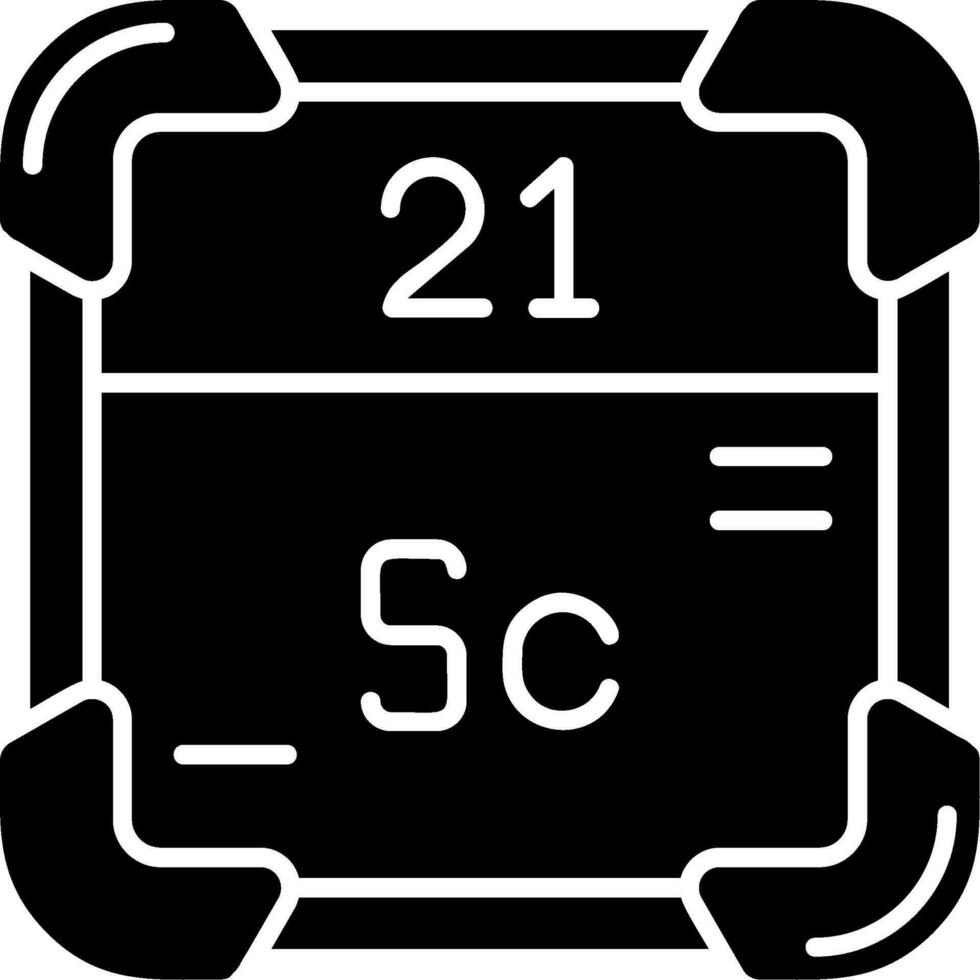 Scandium Glyph Icon vector
