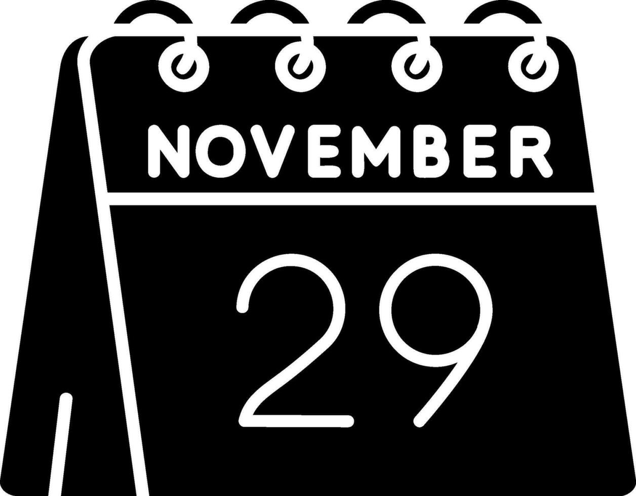 29th of November Glyph Icon vector