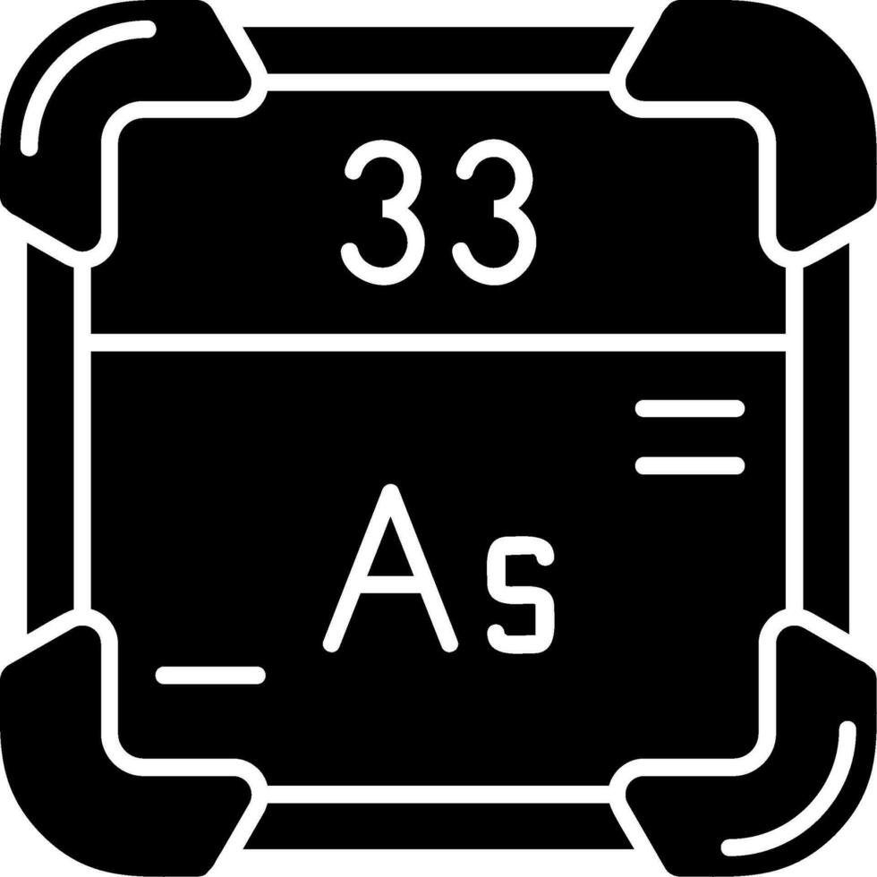 Arsenic Glyph Icon vector