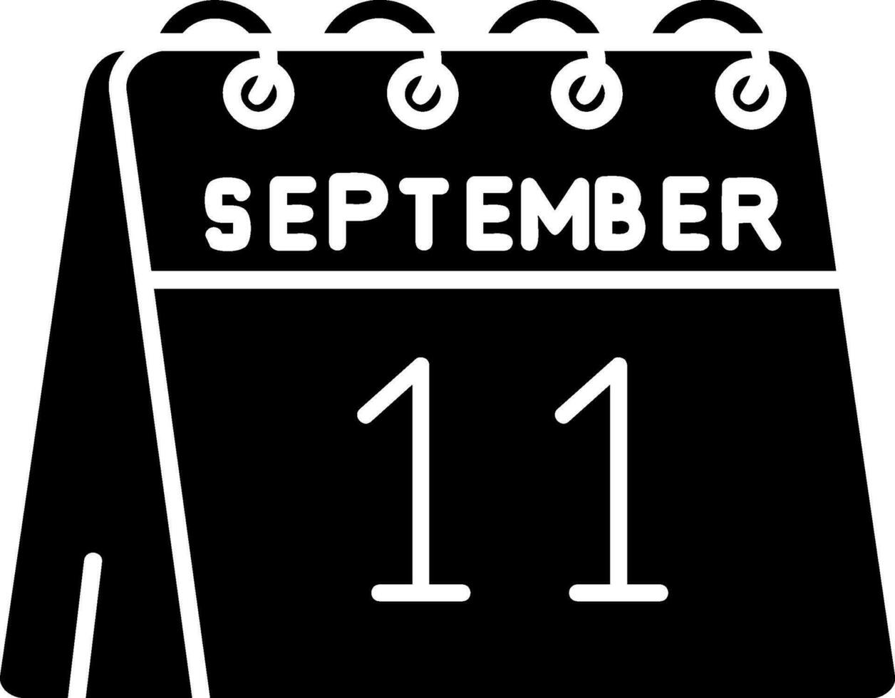 11th of September Glyph Icon vector