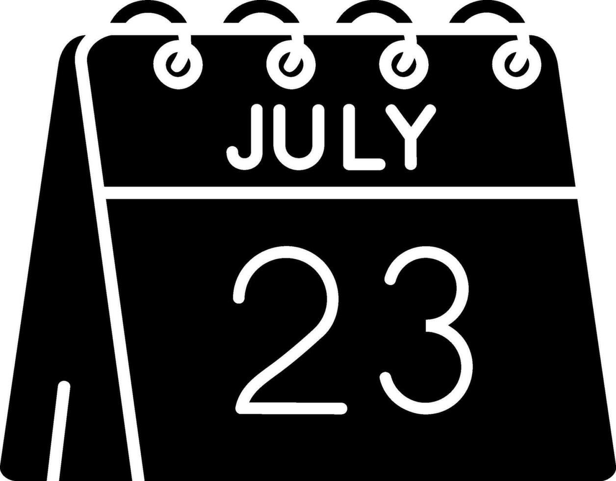 23rd of July Glyph Icon vector