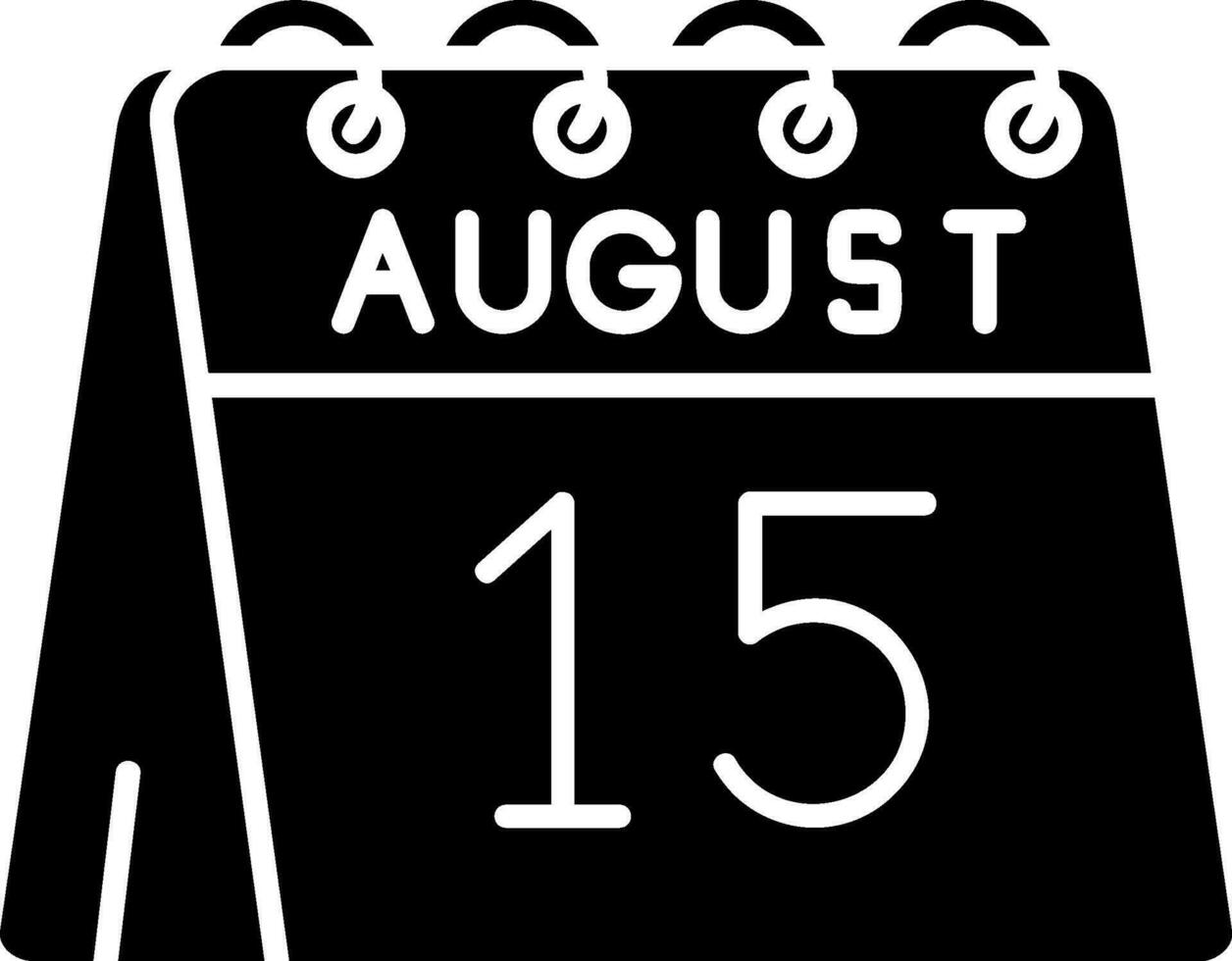 15th of August Glyph Icon vector