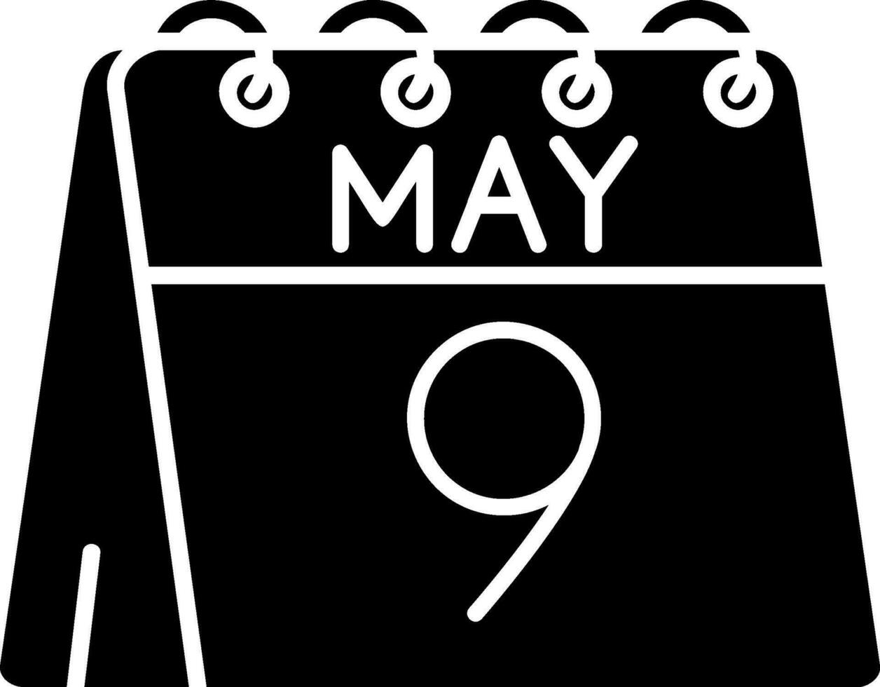 9th of May Glyph Icon vector