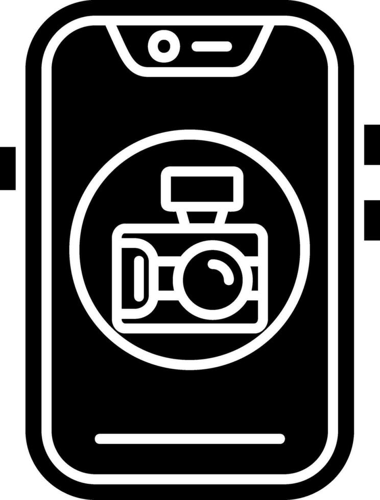 Camera Glyph Icon vector