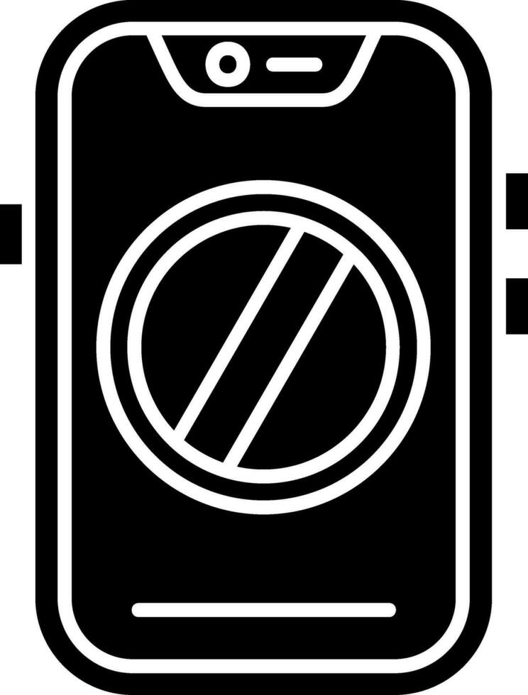 Ban Glyph Icon vector