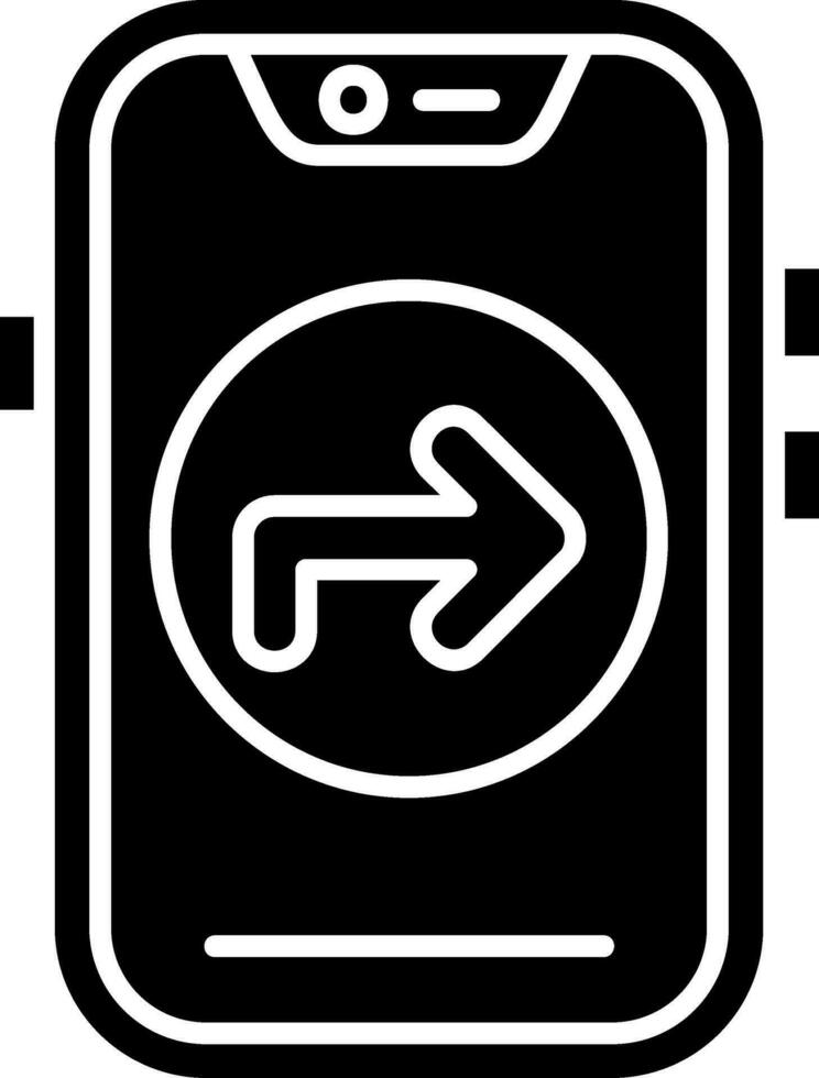 Direction Glyph Icon vector