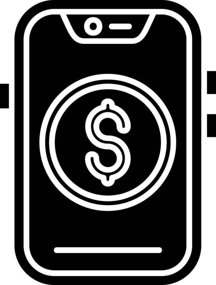 Money Glyph Icon vector