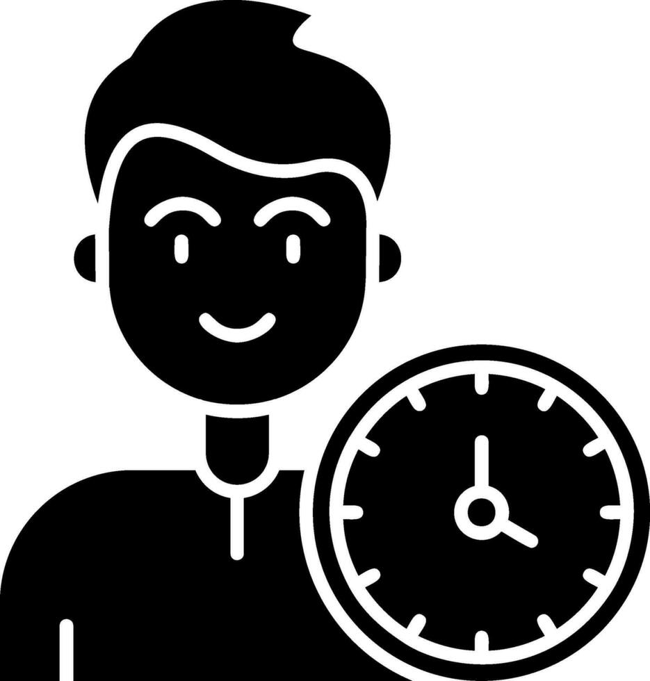 Time Glyph Icon vector