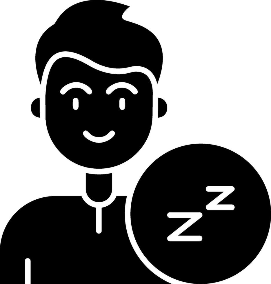 Sleep Glyph Icon vector