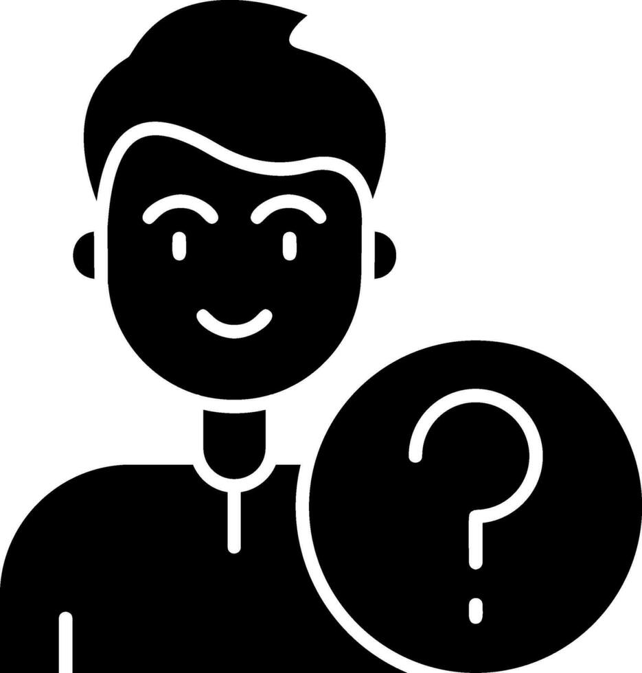 Question Glyph Icon vector