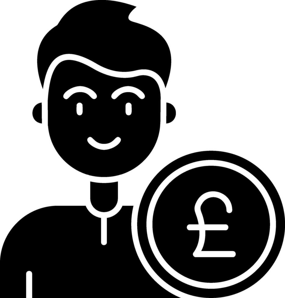 Pound Glyph Icon vector