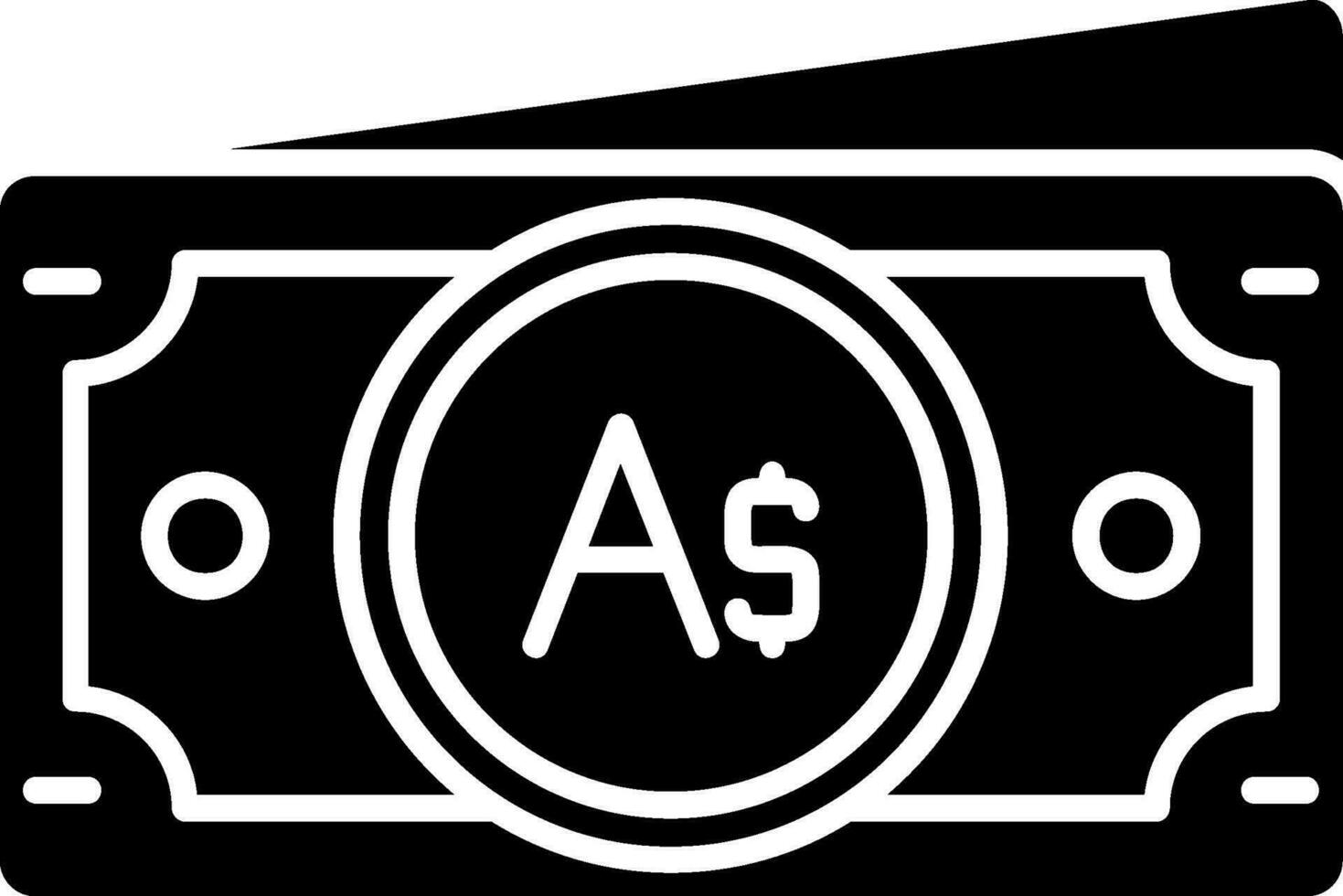 Australian dollar Glyph Icon vector
