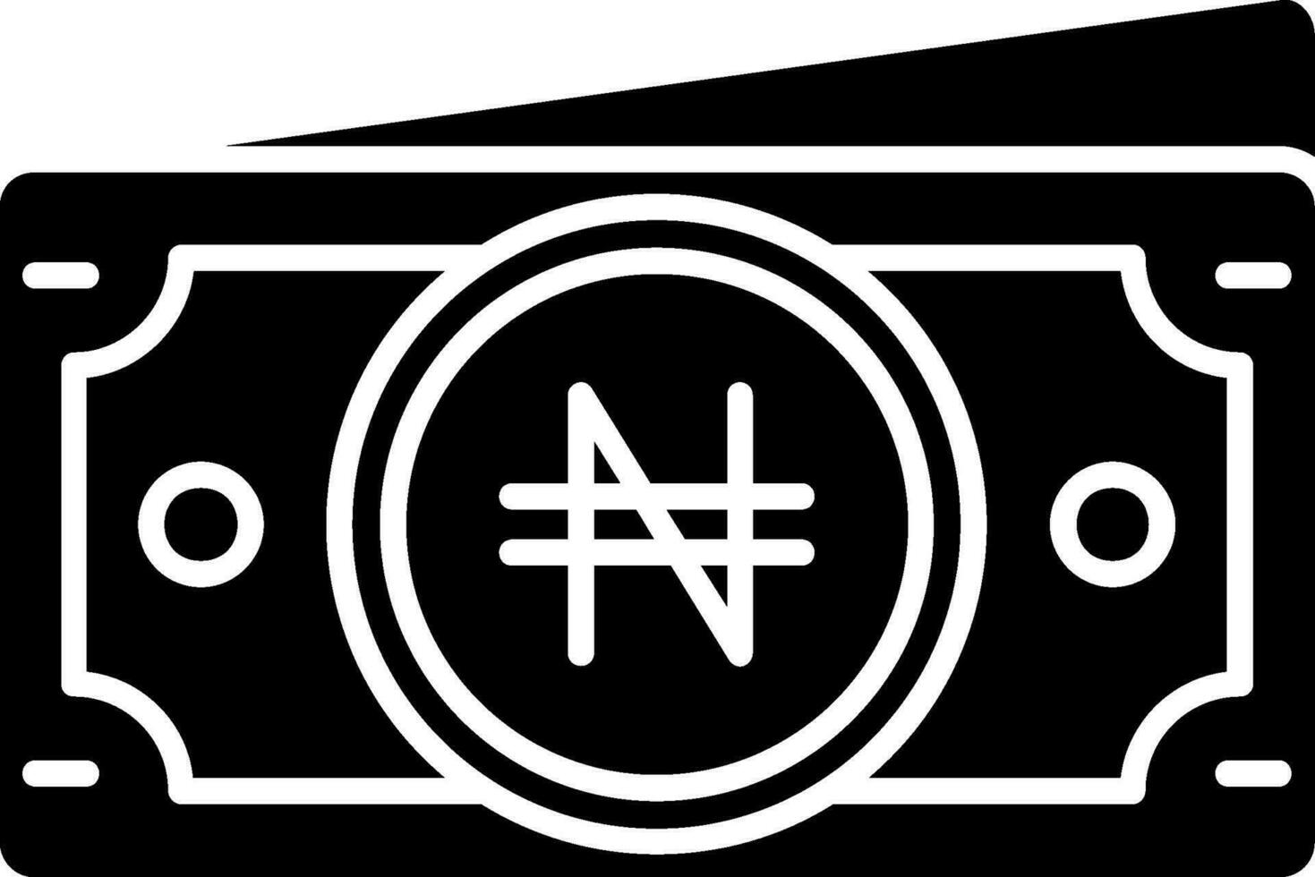 Naira Glyph Icon vector