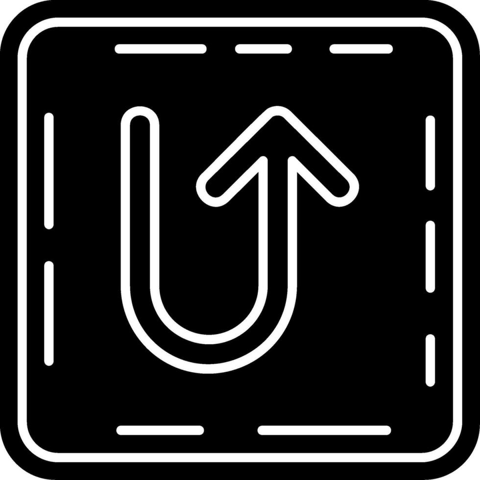 U turn Glyph Icon vector