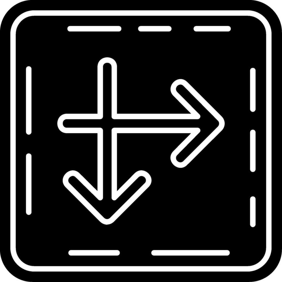 Intersect Glyph Icon vector