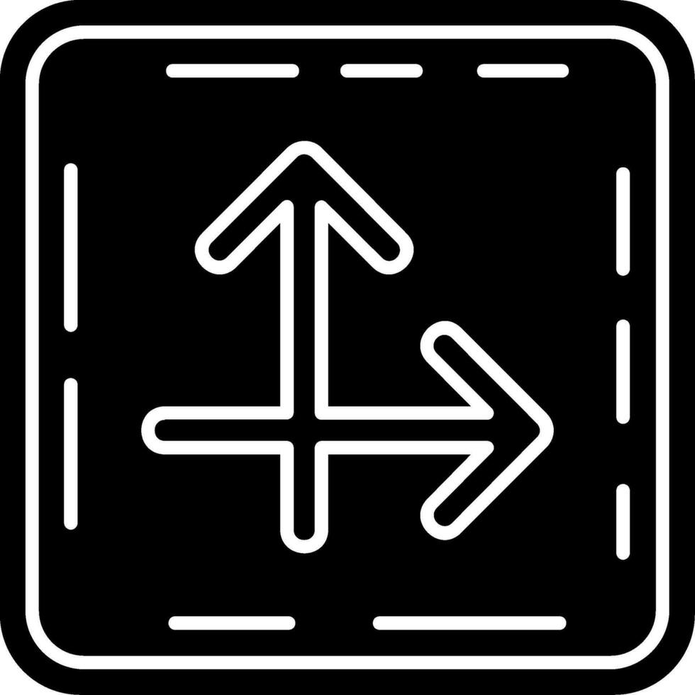 Intersect Glyph Icon vector