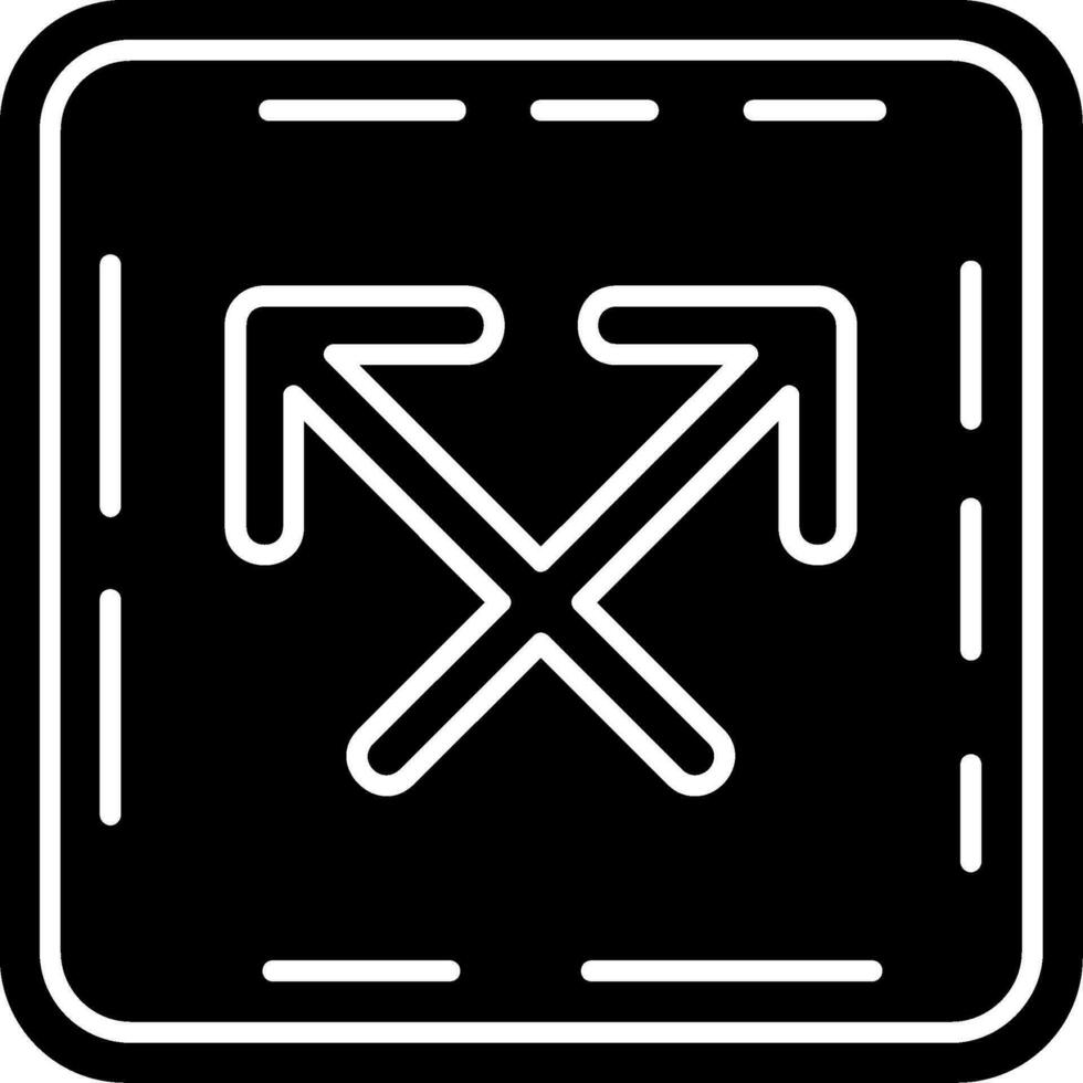 Intersect Glyph Icon vector