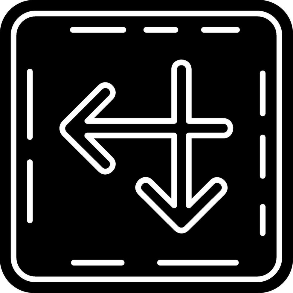 Intersect Glyph Icon vector
