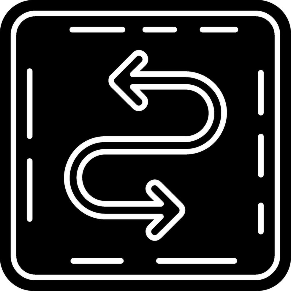 Zigzag Glyph Icon vector