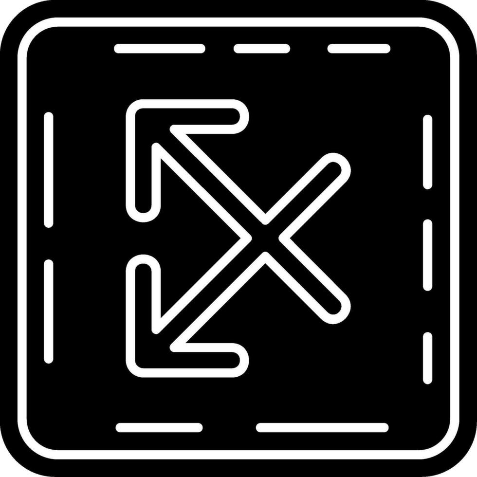 Intersect Glyph Icon vector