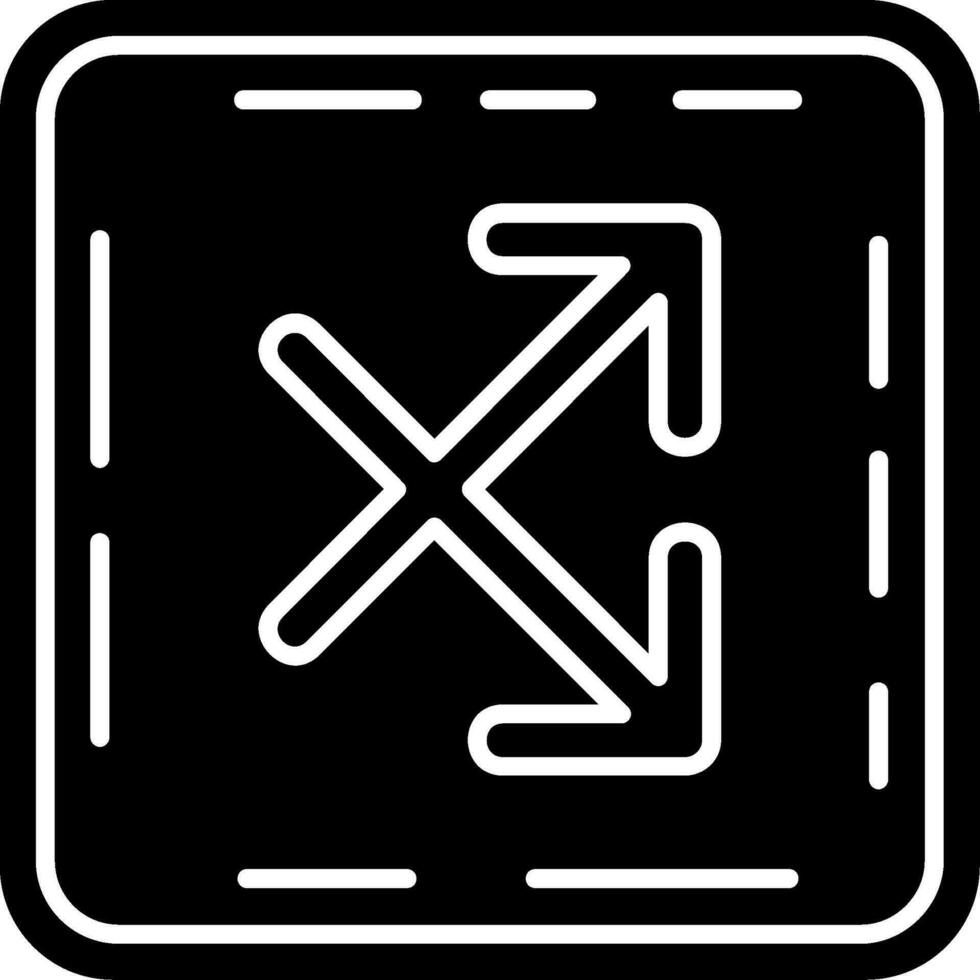 Intersect Glyph Icon vector