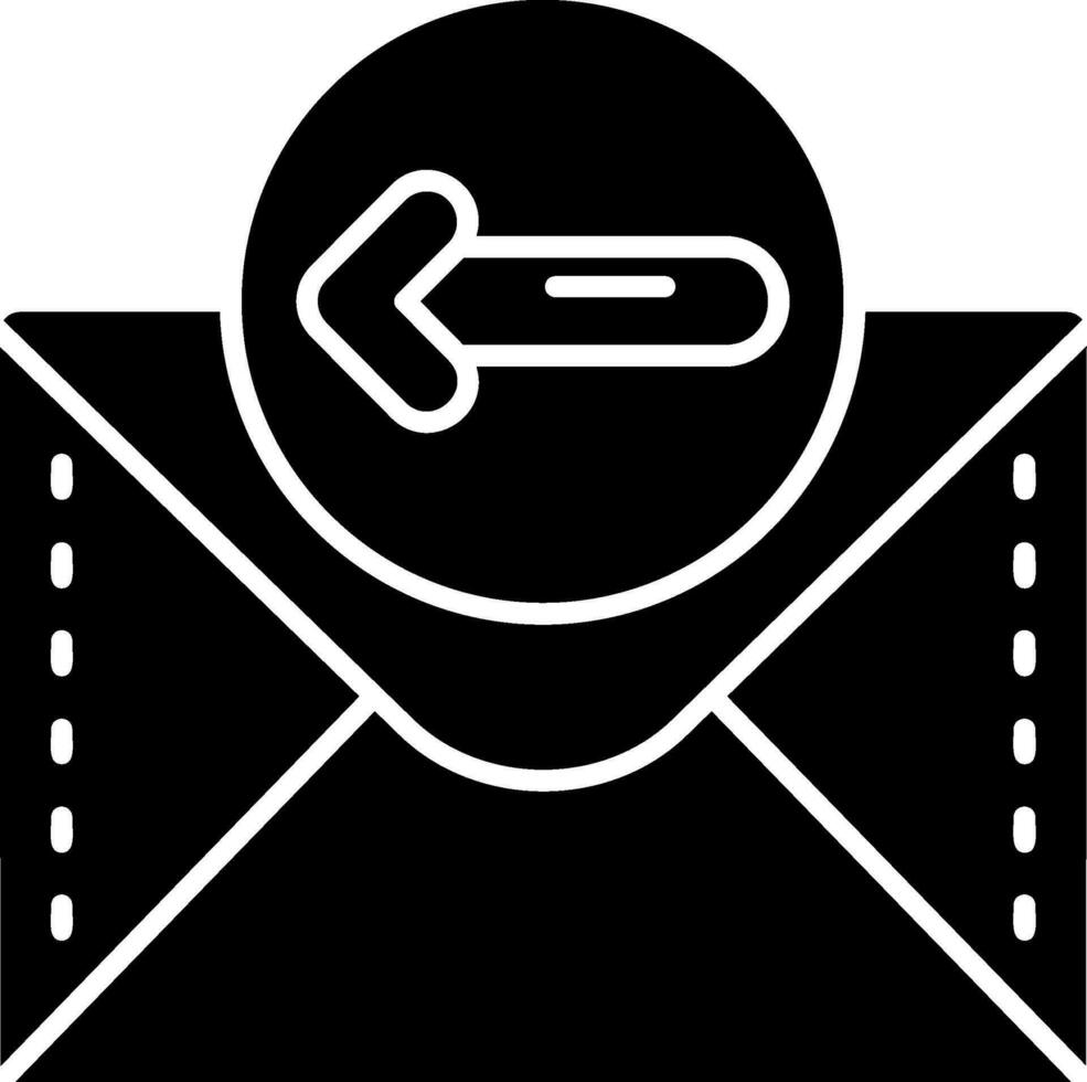 Left arrow Glyph Icon vector