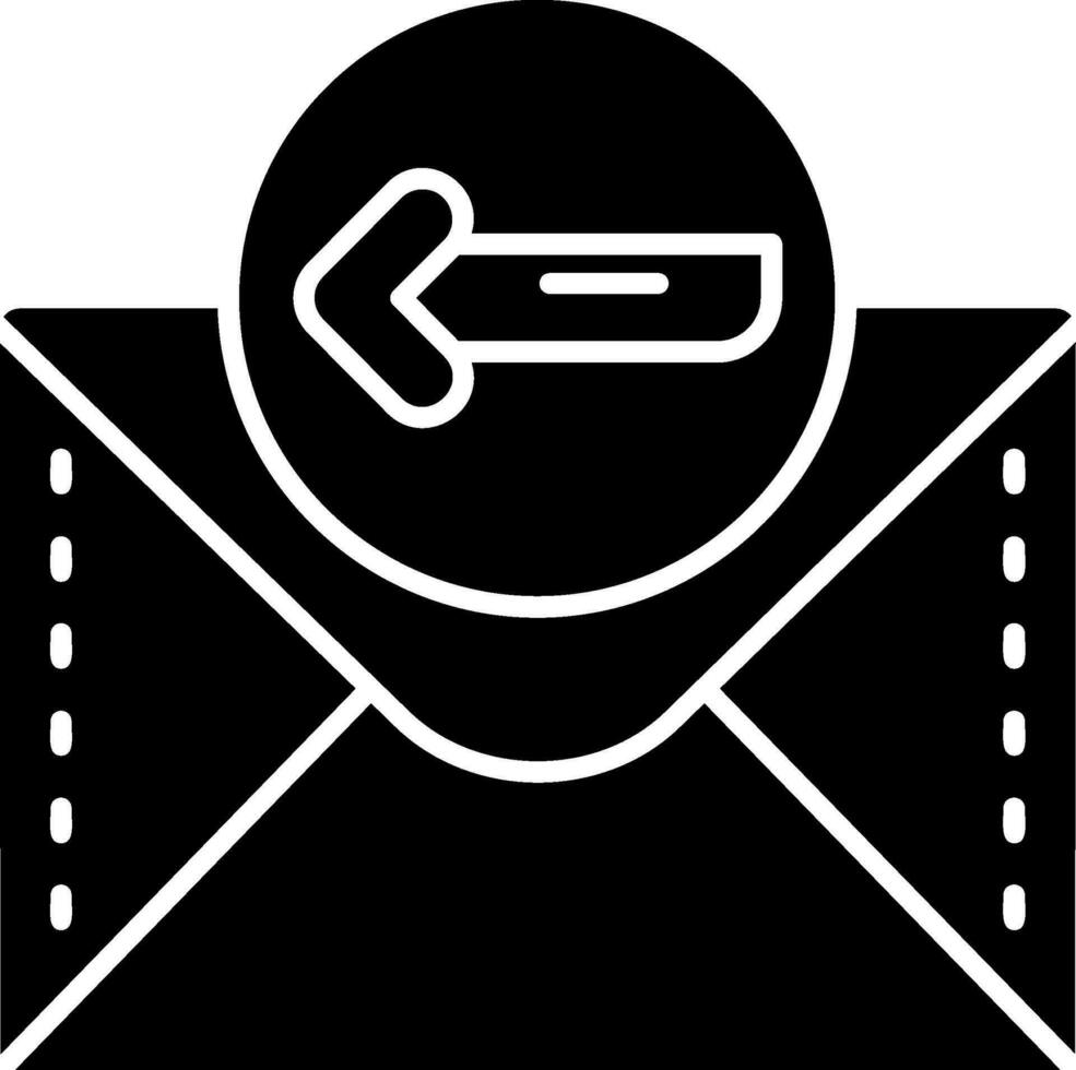 Left arrow Glyph Icon vector