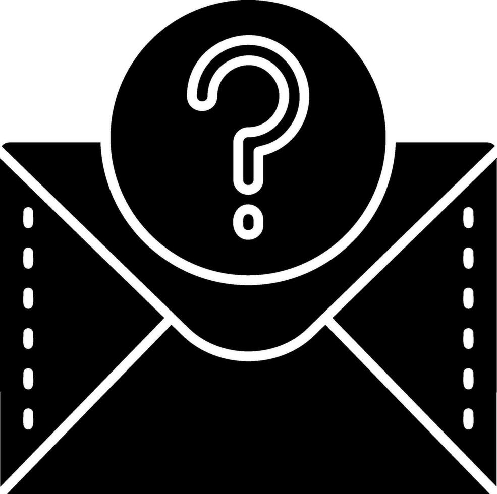 Question mark Glyph Icon vector