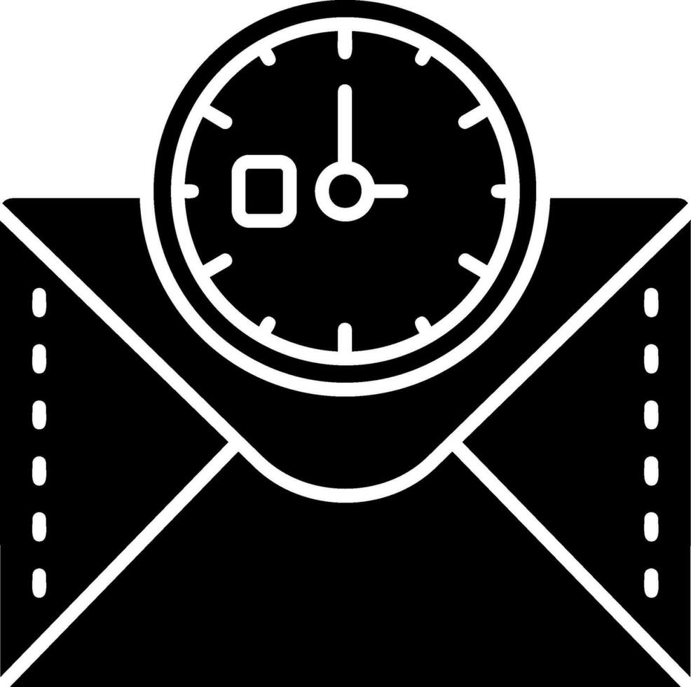 Clock Glyph Icon vector