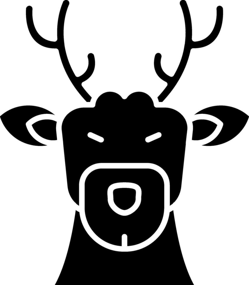 Deer Glyph Icon vector