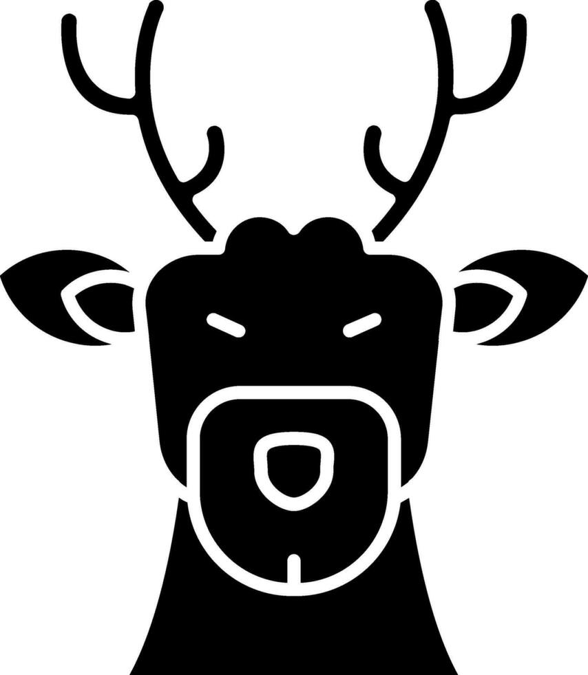 Deer Glyph Icon vector