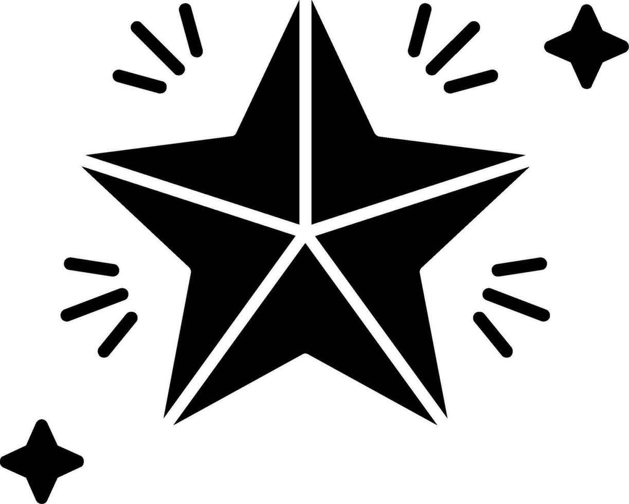 Star Glyph Icon vector