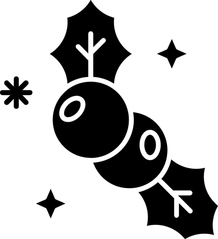 Mistletoe Glyph Icon vector