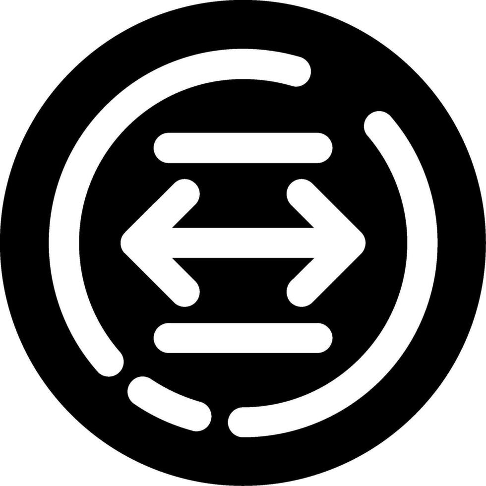 Left and right arrow Glyph Icon vector