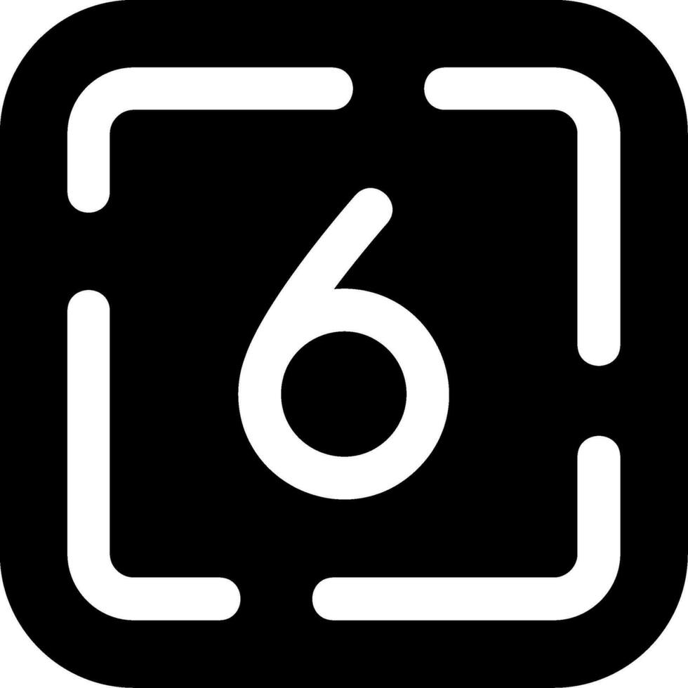 Six Glyph Icon vector