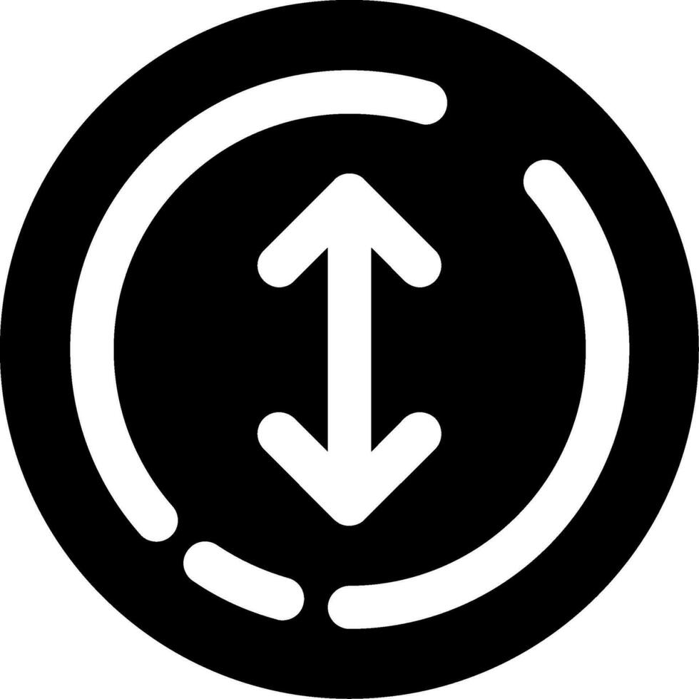 Up and down arrow Glyph Icon vector