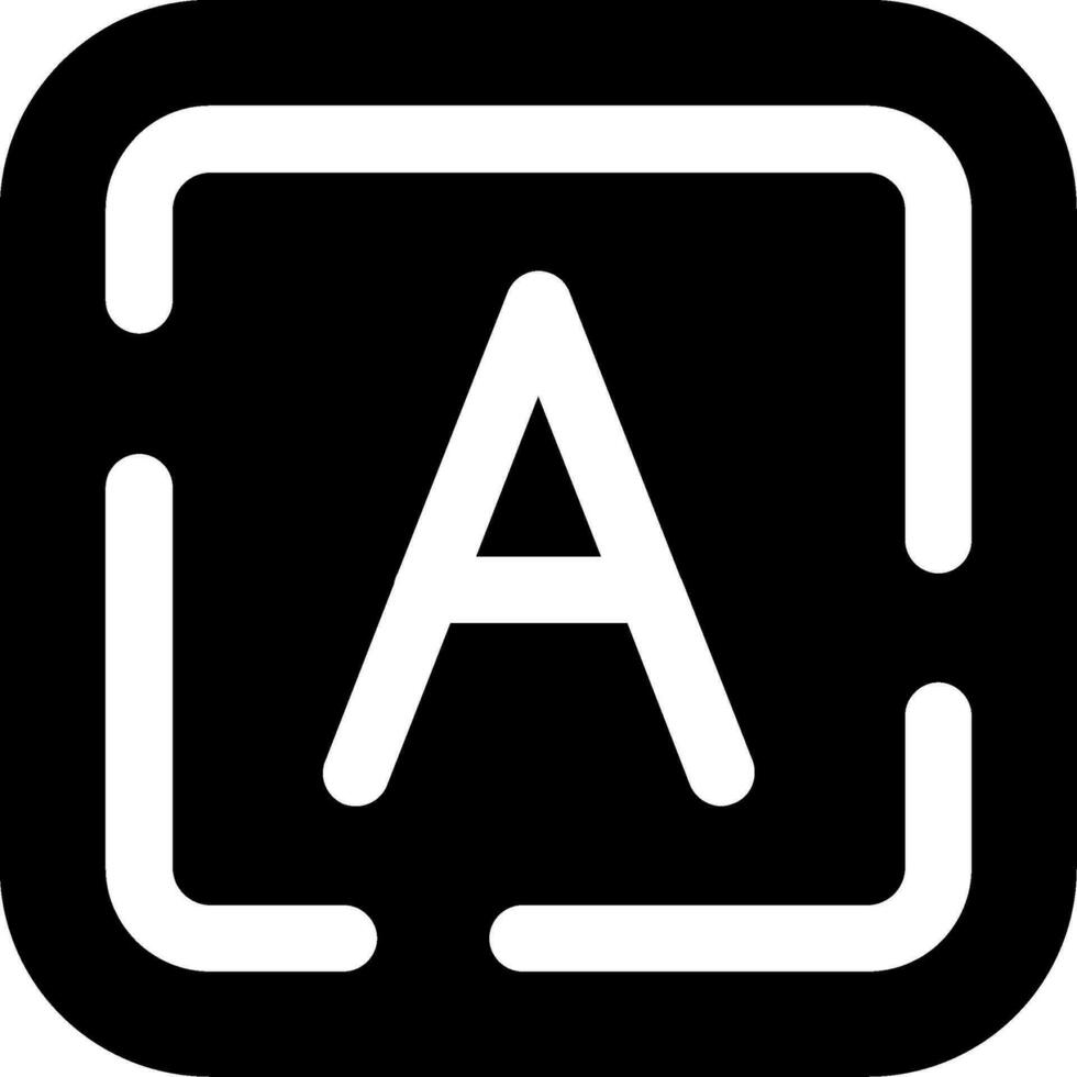 Letter a Glyph Icon vector