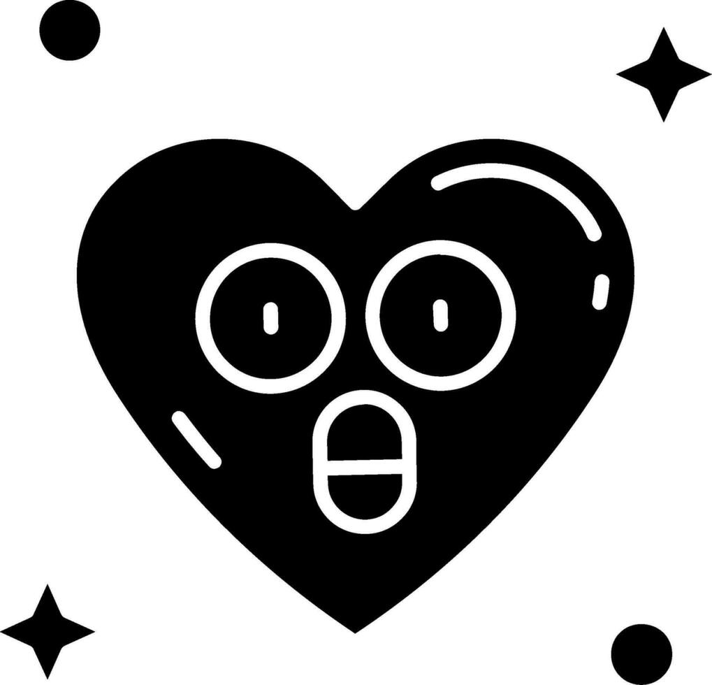 Surprised Glyph Icon vector